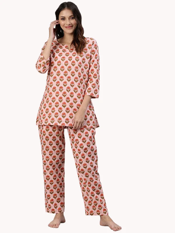 Pink Cotton Loungewear /Nightwear Set