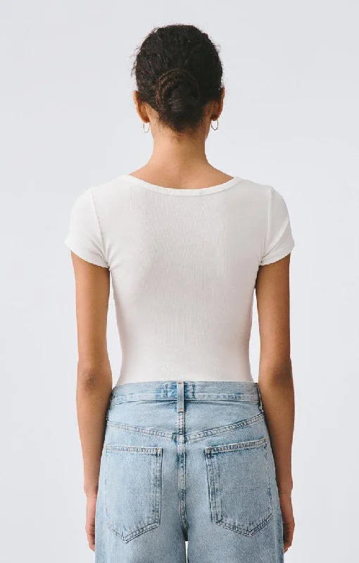 SS Rib Bodysuit (White)