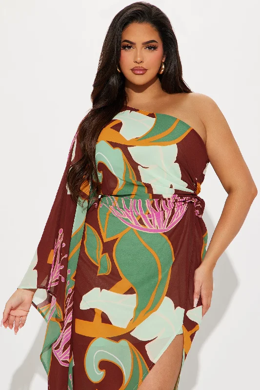 Time Of Your Life Maxi Dress - Chocolate/Combo