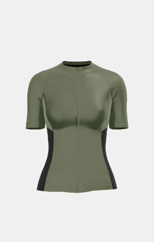 Detour Fitted Top - Army Green - Women's