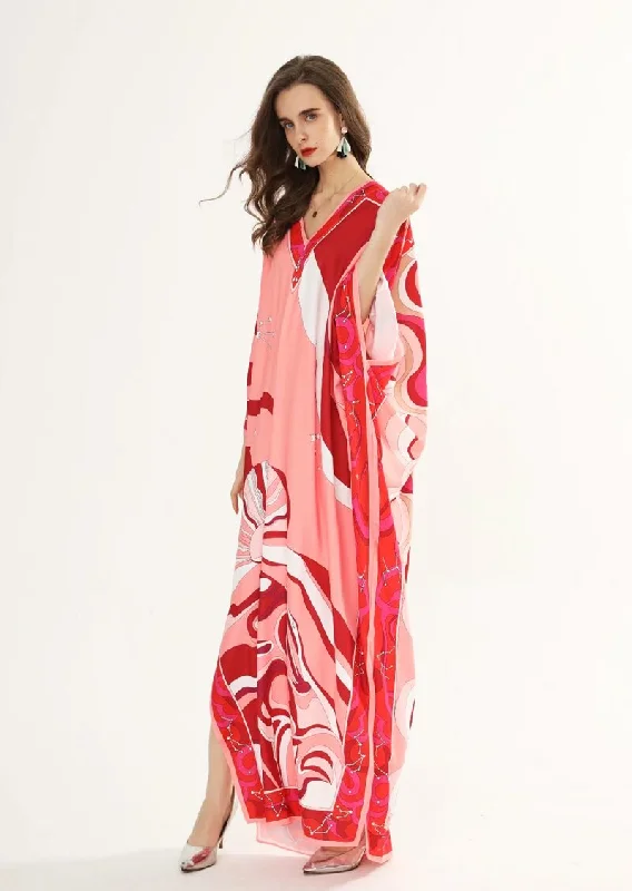 FashionSierra - Loose Printed Sexy Side Split Fashion Casual Long Maxi Dresses